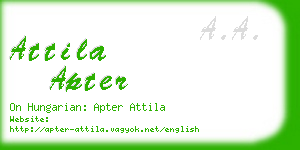 attila apter business card